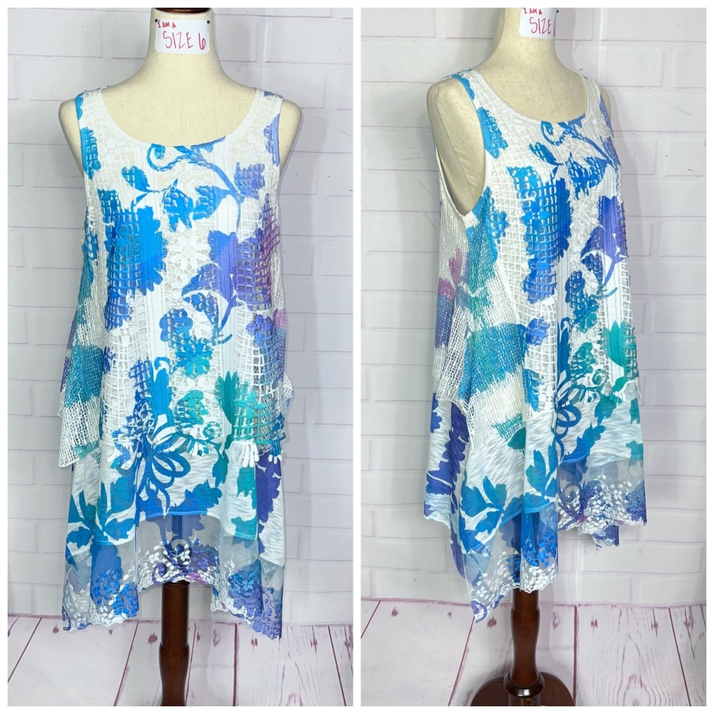 👗NWOT  |•CUPIO•| Crochet Floral Dress/Tunic Size Medium